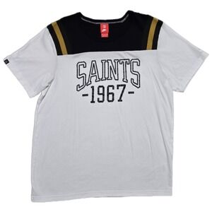 NWOT New Orleans Saints Nike T Shirt‎ Womens 2XL Football NFL Retro Colorblock